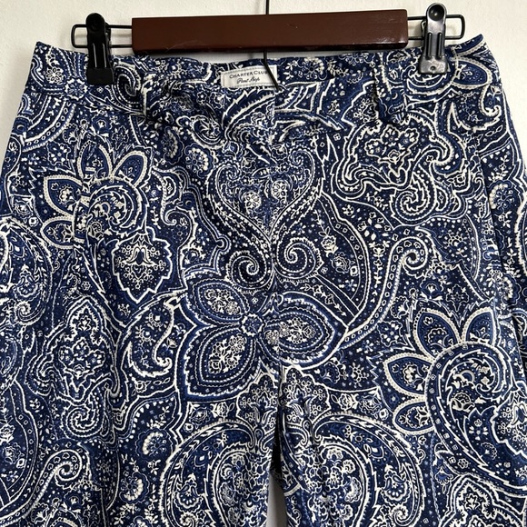 Charter‎ Club Classic Fit Women's 6 Blue Paisley Pants 4 Pocket Preppy Business - Picture 3 of 13